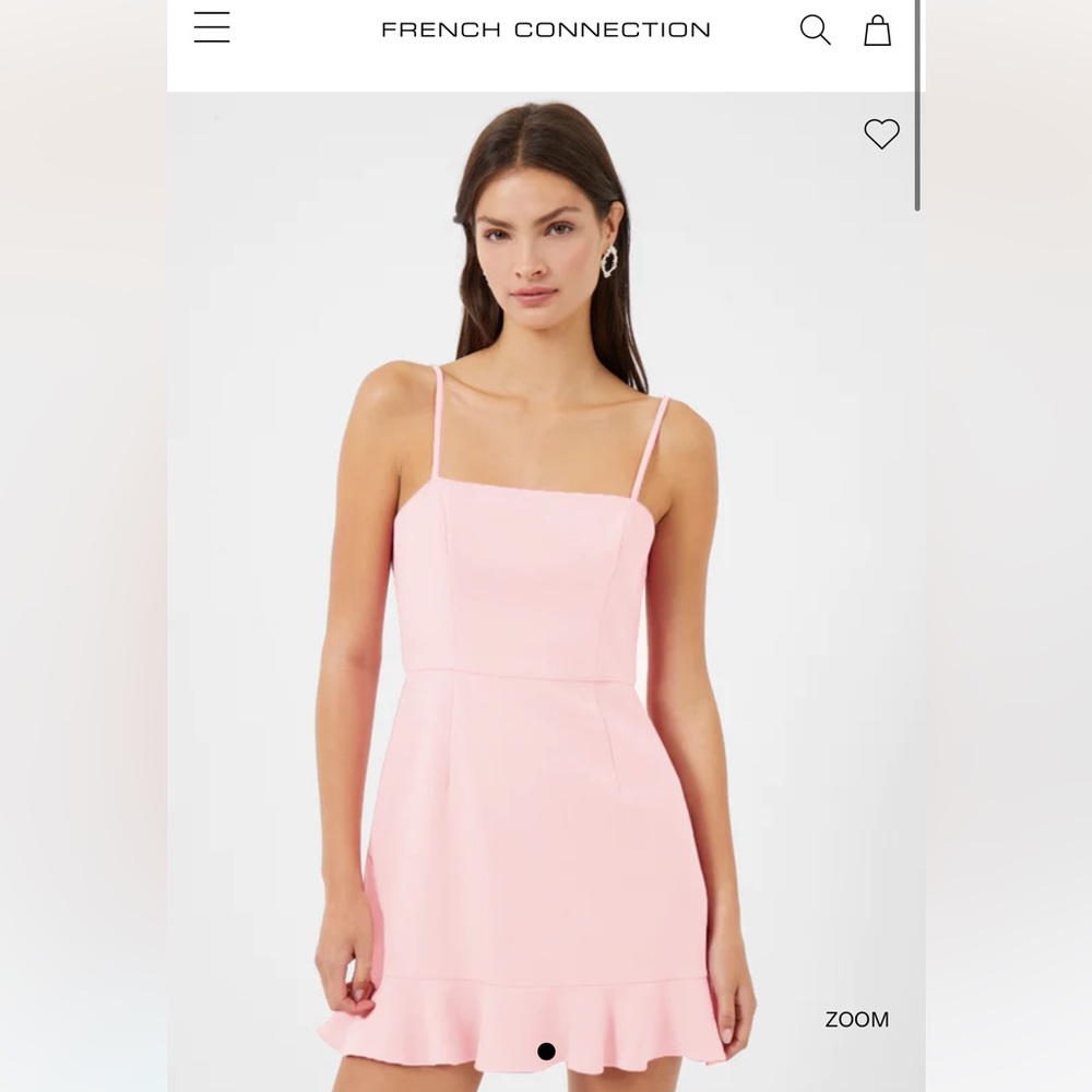 French Connection Whisper Ruffle Hem Dress